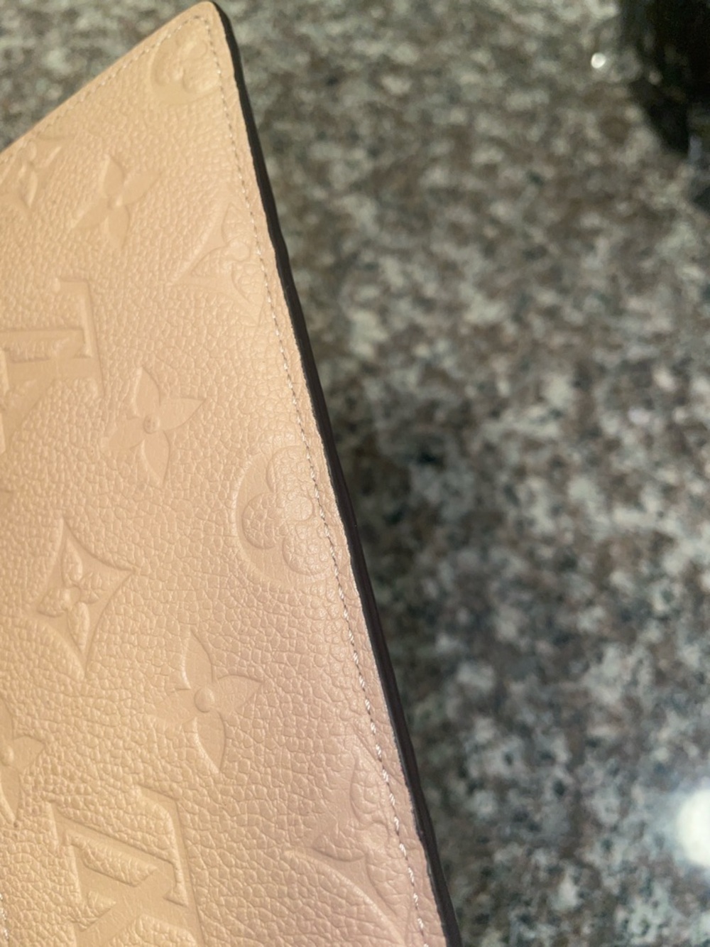 Louis Vuitton Nude Embossed Monogram Zip pouch … AUTHENTIC - Picture 6 of 7
